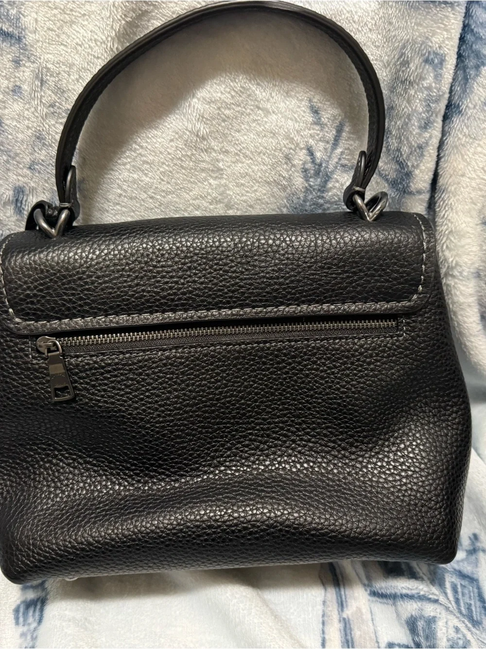 Coach Black pebbled leather Emory